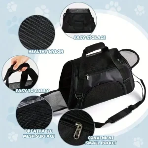 Pet Carrier Backpack: Breathable Mesh Design For Small Pets