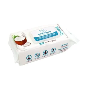 Coconut-Scented Moisturizing Pet Wipes for Dogs Cats