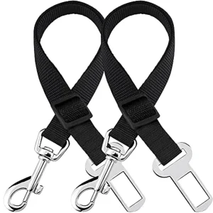 Dog Seat Belt for Car, Adjustable Nylon Pet Seatbelt, Supports All Cars, Dog Car Leash Seat Belt, Seatbelt for Dogs, Cats and F