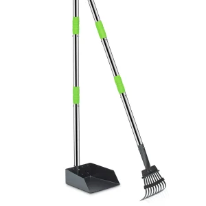 Dog Pooper Scooper, Poop Tray & Rake Set